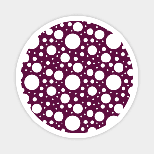 Plum and White Circle Seamless Pattern 020#001 Magnet